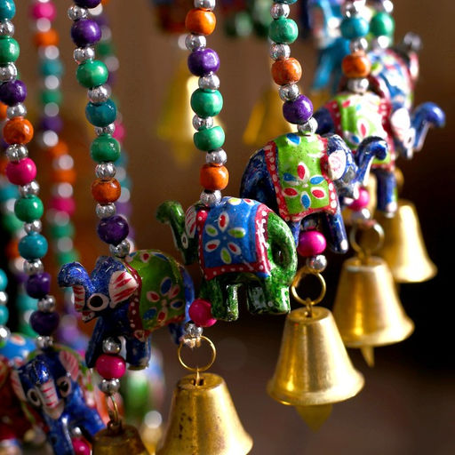 Интерьерная подвеска с колокольчиками Милые слоники 16х16х60 см Микс - Simaland фото 4