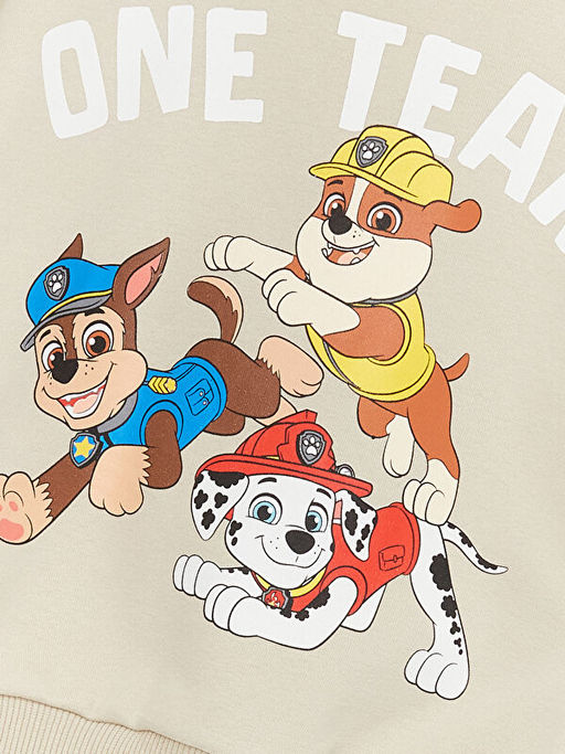 Bisiklet Yaka Uzun Kollu Paw Patrol Bask?l? Erkek Bebek Sweatshirt - Waikiki фото 3