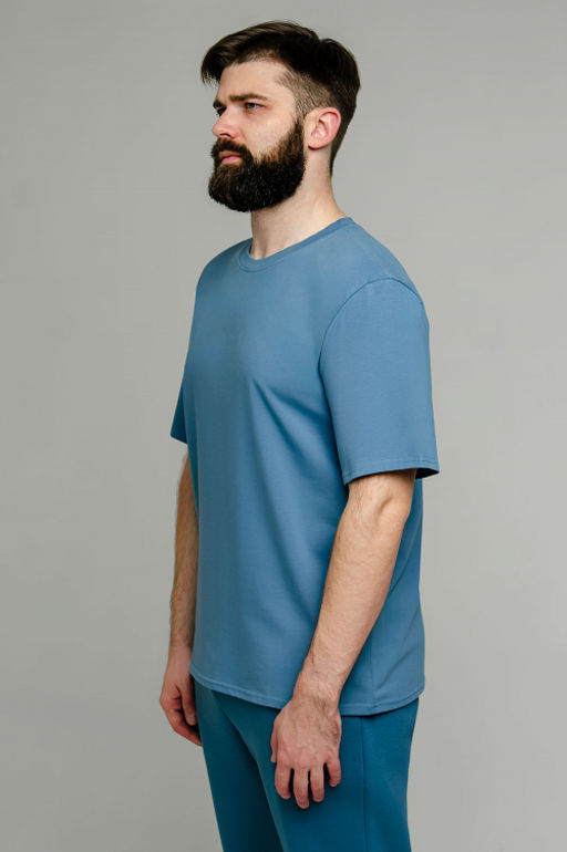 Арт. 67114/9 Футболка мужская 48-58 (6 шт) Цвет:джинс - Идеал фото 8