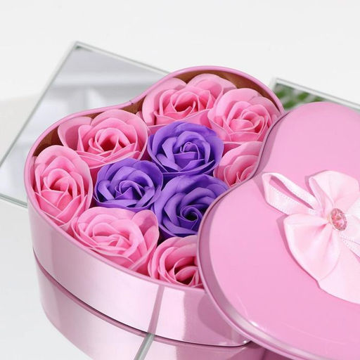 Мыльные розочки, фиолетовые и розовые, набор 11 шт. - SB BEAUTY фото 4