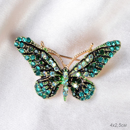 Брошь Бабочка 4 см / GM315 /уп 24/ микс