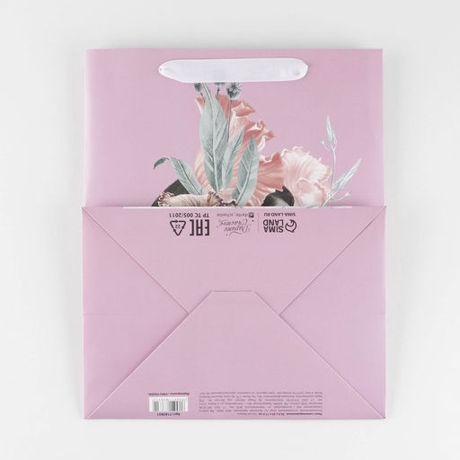 Цена за 2 шт. Пакет подарочный ламинированный с пластиковым окном, упаковка, «Лилия», 30.5 х 25 х 17.5 см