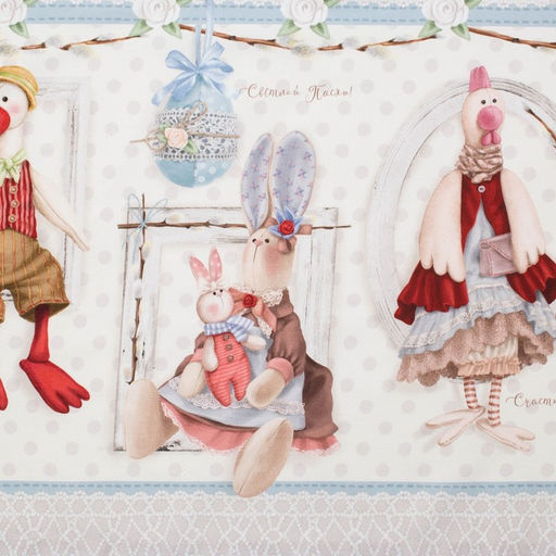 Скатерть Этель Пасхальные Тильды 110х147 см, 100% хл, саржа 190 гр/м2  фото 3