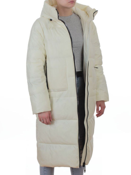 H-2209 MILK/WHITE Пальто зимнее женское (200 гр. холлофайбер)