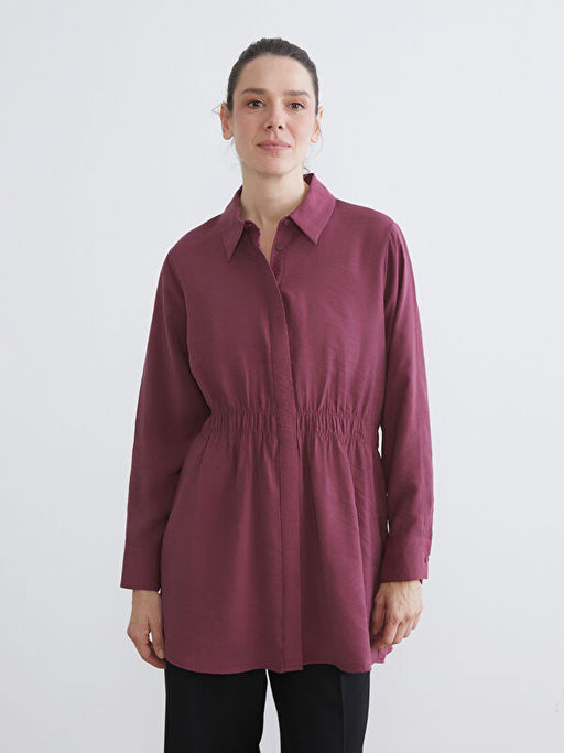 Oversize Modal Kar???ml? Kad?n G?mlek Tunik
