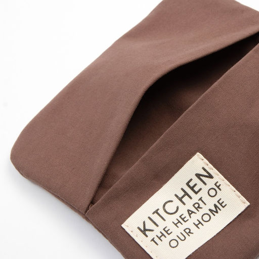 Набор кухонный Этель Kitchen, цвет. коричневый, варежка-прихватка 18×29 см, прихватка 19×19 см