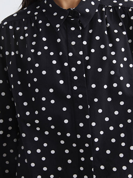 Puantiyeli Poplin Kad?n G?mlek