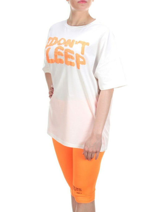KD-862 WHITE/ORANGE Костюм-двойка женский 7986 TREND