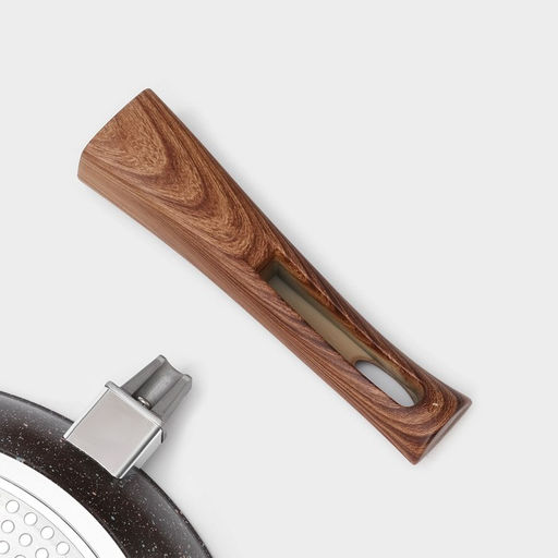 Сковорода Magistro Granit, d=28 см, кованый алюминий, съёмная ручка soft-touch, антипригарное покрытие, индукция, чёрная фото 7