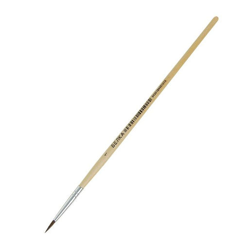Цена за 10 шт. Кисть круглая, белка, № 1, ручка из дерева - Calligrata фото 3