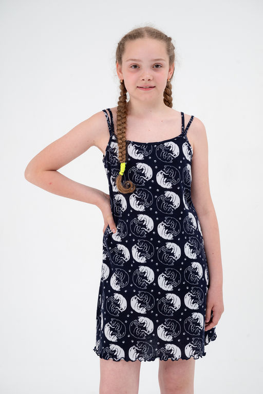 Ночная сорочка детская из кулирки Оливия кошки - Амадэль фото 6