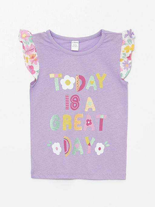 Bisiklet Yaka K?sa Kollu K?z Bebek Ti??rt 2li - Waikiki фото 3