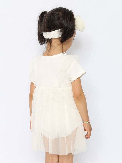CRB wear/CWNG 40063-21 Боди-платье для девочки,экрю/Ex.Cherubino фото 3