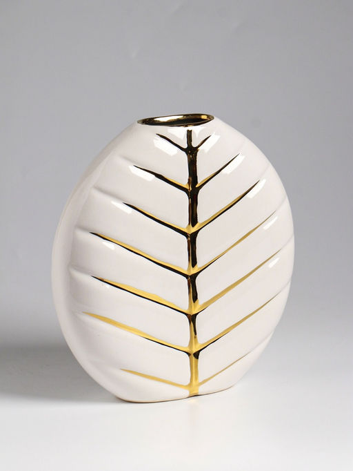 Ваза настольная керамика "Новайо" 18х17 см, белый