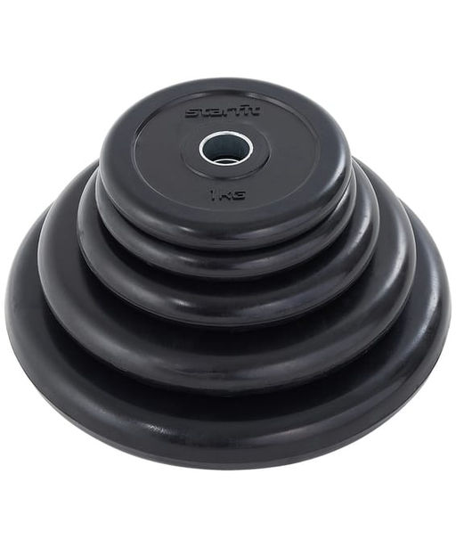 Диск обрезиненный STARFIT BB-202 1,25 кг, d=26 мм, стальная втулка, черный  фото 5