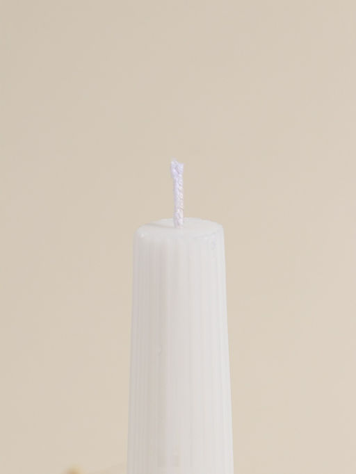 Набор свечей, 3.5х23 см, 2 шт "Башня" белый 4х9,5х25 см