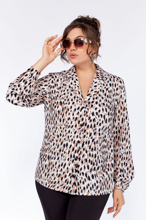 Блуза Swallow 803.2 черный+серебряный узор фото 729