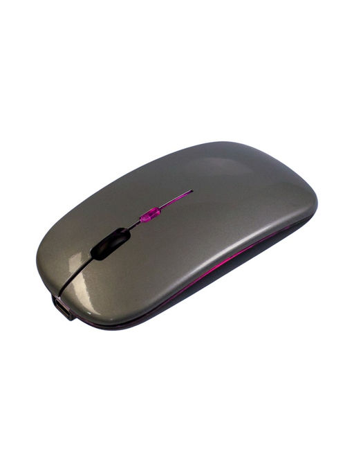 Мышь MB-2.4 беспроводная, оптическая, подсветка, 800-1600 dpi, USB, Bluetooth, серая