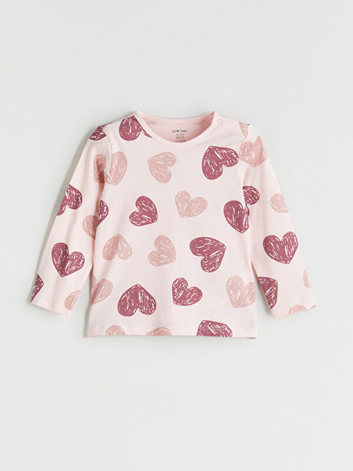 Kalp Desenli K?z Bebek Pijama Tak?m?