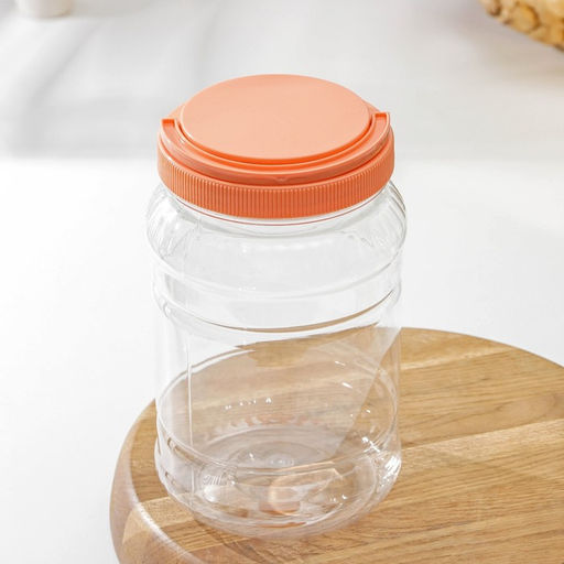 Цена за 2 шт. Банка для хранения сыпучих продуктов Альтернатива, 2 л, пластик, МИКС