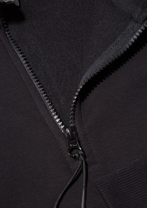 Yar? Fermuarl? Siyah Basic Sweatshirt - Mavi фото 6