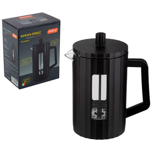 Френч-пресс Paradiso, объём: 800 мл, в пластиковом корпусе, цвет: чёрный арт.108415 /MALLONY/
