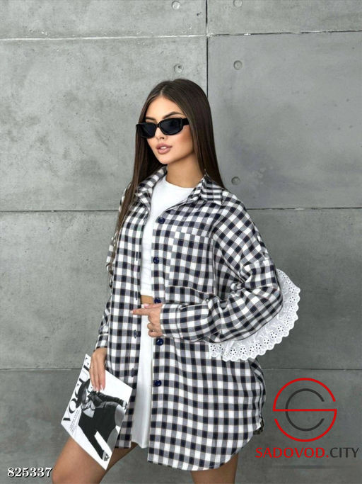 Рубашки в клетку женская