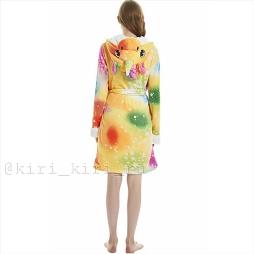 Плюшевый халатик Волшебный желтый Единорог