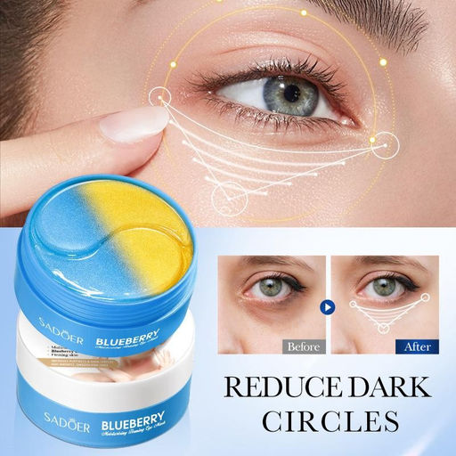 SADOER Увлажняющие питательные патчи для кожи вокруг глаз BLUEBERRY с экстрактом черники фото 3