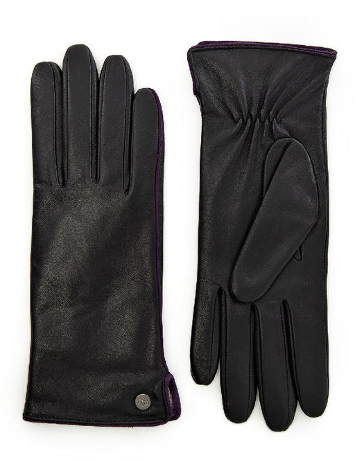 Перчатки жен п/ш LB-0209 black/d.violet - Labbra фото 17