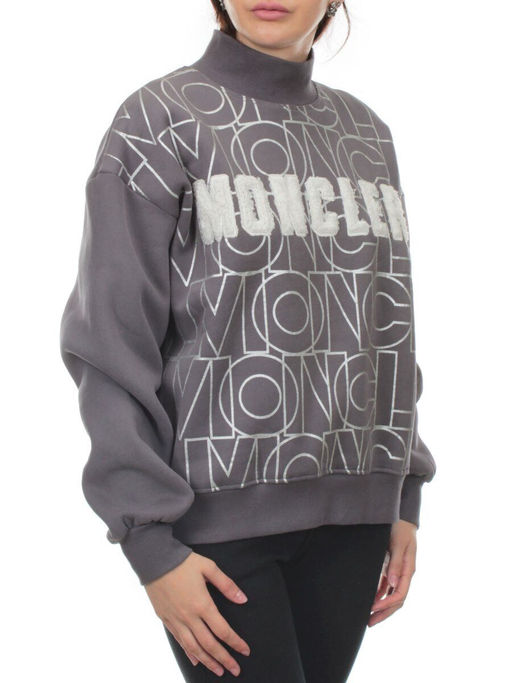 D5623 GRAY Толстовка женская (67,8% хлопок, 27% полиэстер, 5,2% спандекс)
