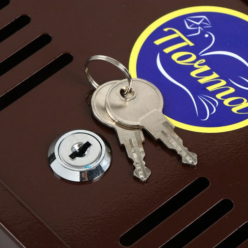 Ящик почтовый с замком, горизонтальный Мини, коричневый - Simaland фото 11