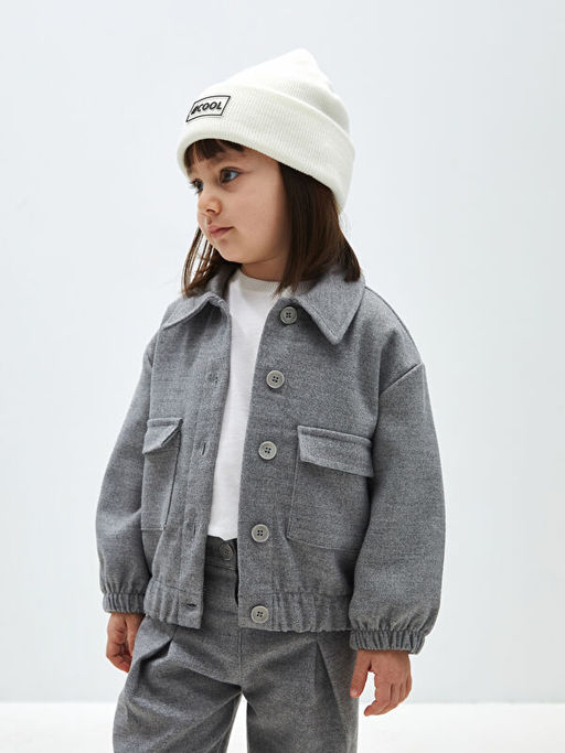 Basic Uzun Kollu K?z Bebek G?mlek Ceket