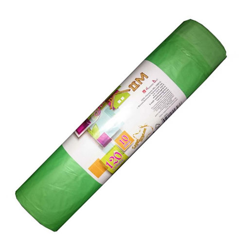 Мешки для мусора 120л, 20мкм, 10шт., ПВД зеленый "Экодом"