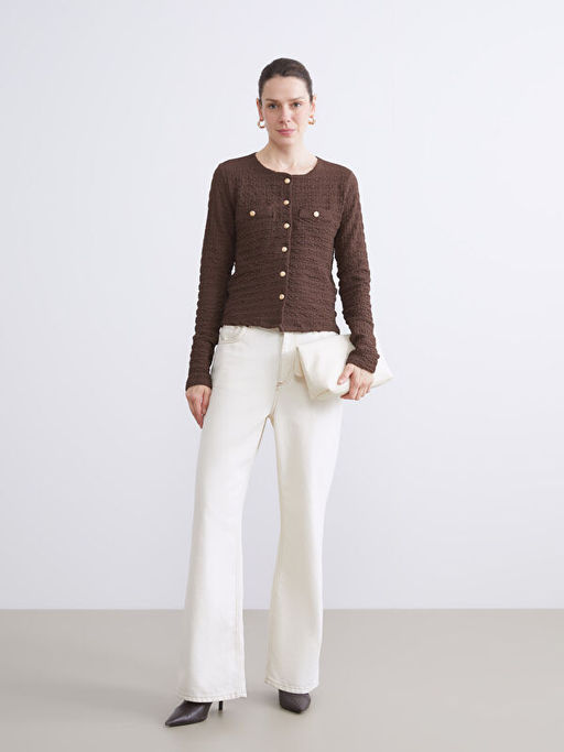 Bisiklet Yaka Dokulu Kad?n H?rka