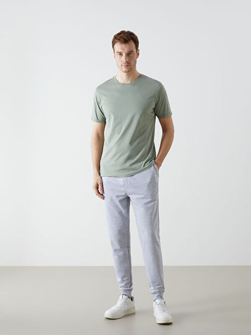 Bisiklet Yaka Penye Erkek Ti??rt