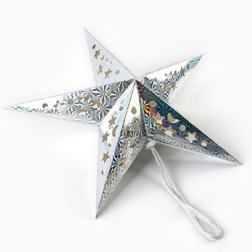Новогоднее ёлочное украшение звезда с гирляндой «Космическое небо», 45×45 см, модель G-12