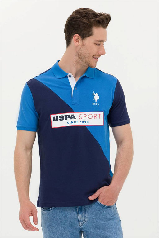 U. S. Polo Assn Мужская темно-синяя футболка с воротником-поло - U.s. polo assn фото 10