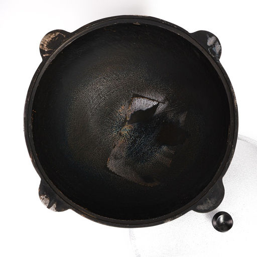 Казан Шафран, 16 л, плоское дно, алюминиевая крышка, чугун