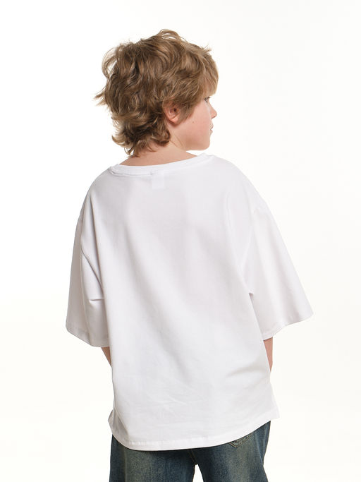 Футболка с принтом 22-7450 белый - Mini maxi фото 20