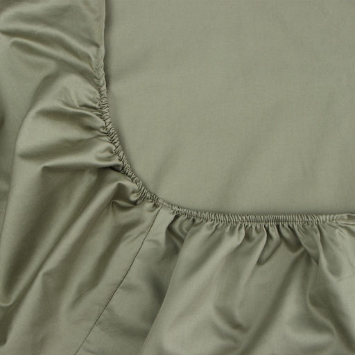 Простыня на резинке 2-спальная SL Home, 180200+30 см, оливковая, сатин - Sima-land home фото 8