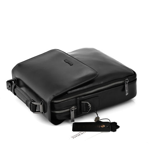 H5145-7 black, Мужская кожаная сумка "Планшет", Barcelo Biagi