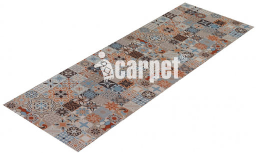 Коврик вырезной icarpet PRINT антискользящий (103) "Плитка Марокко" 60х200 S