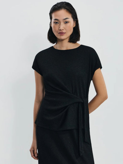 Топ с декоративным узлом и люрексом / Zarina