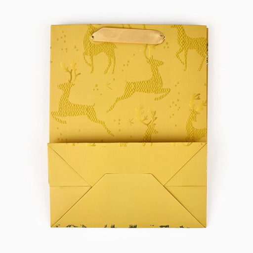 Пакет подарочный новогодний ламинированный Олени, MS 23 x 18 х 10 см - Дарите счастье фото 6