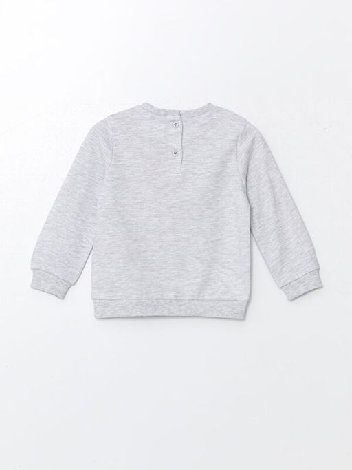 Bisiklet Yaka Uzun Kollu K?z Bebek Sweatshirt ve E?ofman Alt 2li Tak?m - Waikiki фото 3