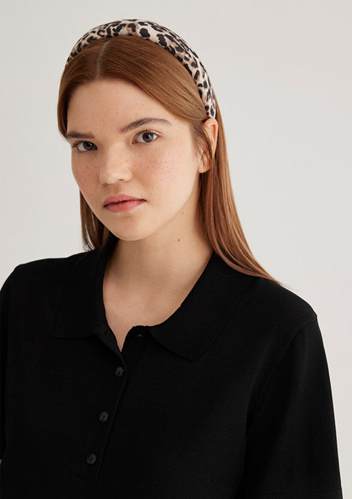 Leopar Desenli Tac - Mavi фото 2