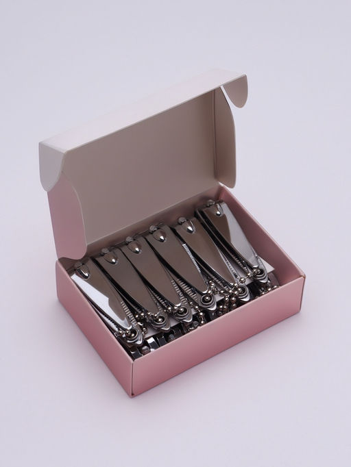 Цена за 12 шт. Кусачки книпсер маникюрные, с пилкой, с цепочкой, 5.5 см