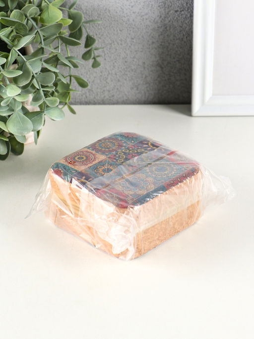 Шкатулка для украшений «Восточный ковёр», пробка, кожзам, 10×10×5 см