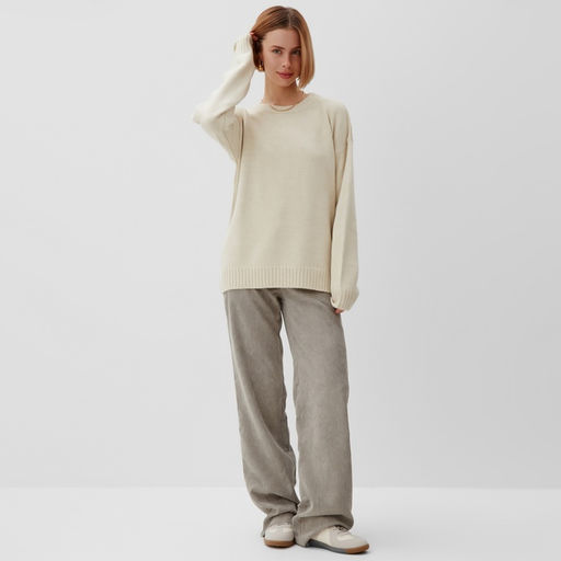 Джемпер женский MINAKU: Knitwear collection, бежевый, размер 50-52  фото 2